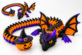 Articulated Halloween Dragon – Orange, Purple & Black