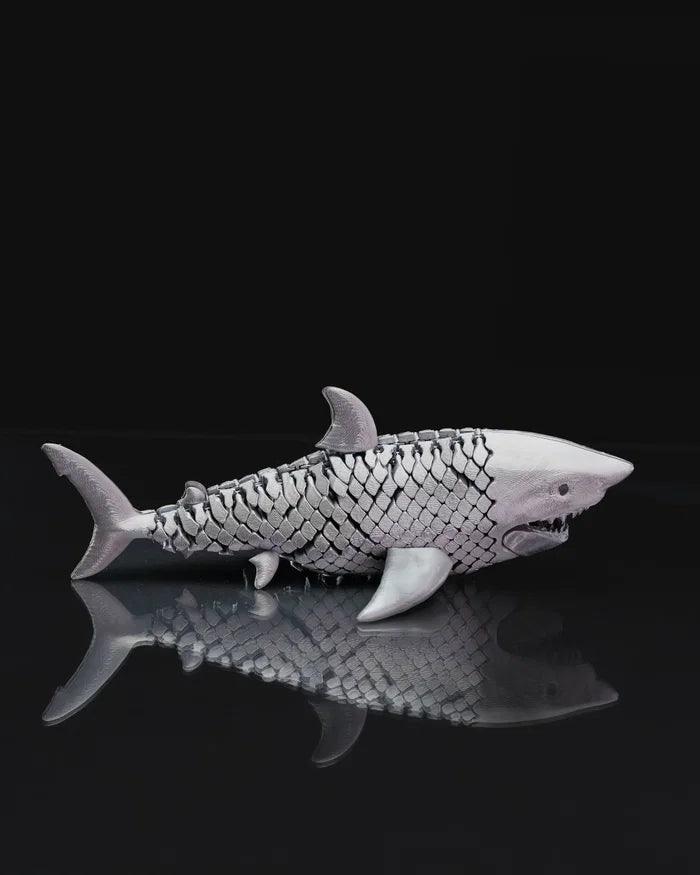 Great White Shark – Articulated Sculpture with Display Base